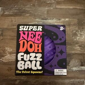 NEW Nee Doh Fuzz Ball Velvet Squeeze Toy - Purple